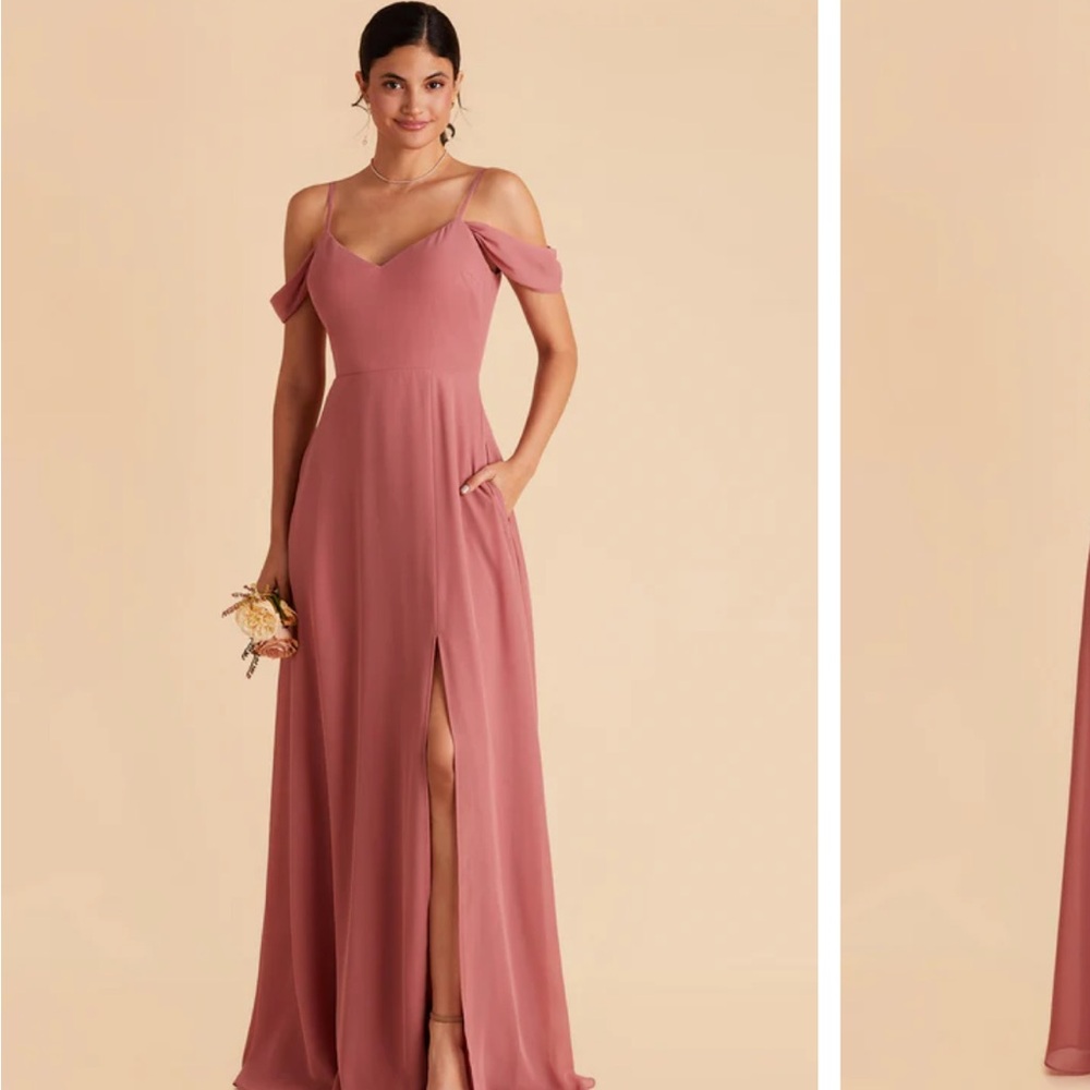 Birdy Grey Blush Off-Shoulder Maxi Dress